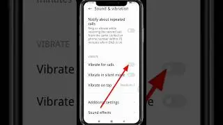 How To Vibrate For Calls Setting Enable#trending #shortfeed