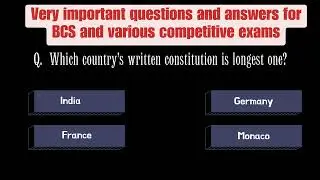 Which country's written constitution is the longest one?- General Knowledge @HeartAcademy