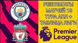 РЕЗУЛЬТАТЫ МАТЧЕЙ 18 ТУРА АПЛ + ТАБЛИЦА ЛИГИ