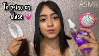 ASMR compañera amable de clase juega con tu cabello 🫣📚