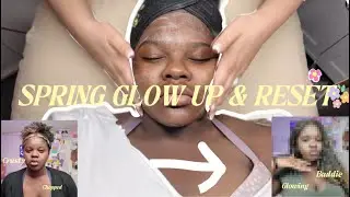 spring reset & glow up… I needed this 😭✨ (facial + hair + grwm & more)