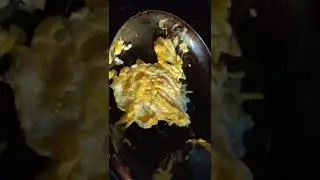 me making eggs in the morning