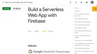 Build a Serverless Web App with Firebase GSP643