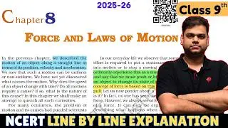 Force and Laws of Motion - 9 Science Chapter 8 | 2024-25 Session