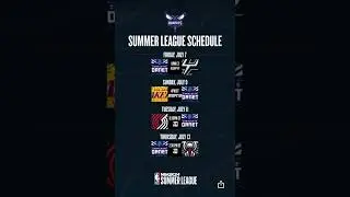 Charlotte Hornets Summer League Schedule 
