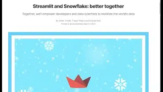Dix minutes Streamlit  &  Snowflake