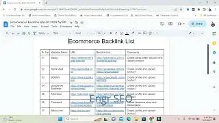 Ecommerce Backlink Sites List in Bangladesh | Backlink sites list in BD