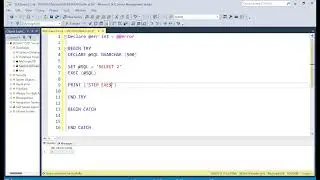 شرح  بالعربي SQL Error Handling, TRY & CATCH, GOTO, Labels