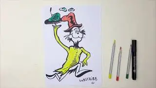 How To Draw GREEN EGGS AND HAM Dr Seuss Easy / Cat in The Hat Drawing Dr. Suess Characters Body Cute
