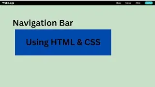 How to Create Navigation Bar  (Header) using HTML and CSS | Create Nav Bar