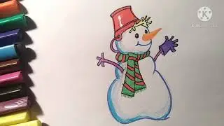 Qor bobo rasmini chizish 🎅 | Oson rasm chizish