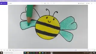 How to Drawing a Bee with O