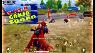 Ganja squad 1 v 4 300 iq squad wipe  pubg mobile India Bizlibaaz 