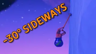 Beating Getting Over It but It's -30° Sideways (Cut Down Run)