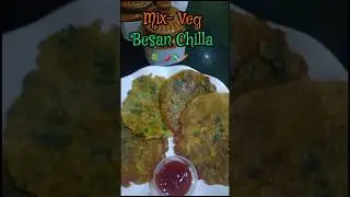 Mix Veg Besan Chilla #thebakingfairy #shorts #recipe #cooking