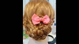 bridal and flower girl hairstyle