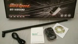 BluWay Ultra Speed BT-N9500 18dbi (unboxing, install, test)