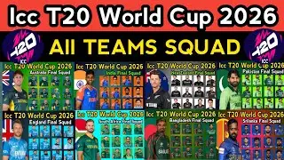 Icc T20 World Cup 2026 | All Team Final Squad | T20 World Cup 2026 All Teams Squad | World Cup 2026