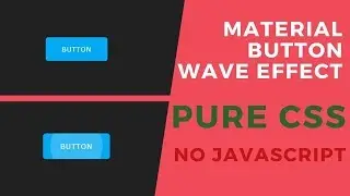 Material Button | Wave Effect | Pure CSS | Material Wave Effect Button With CSS