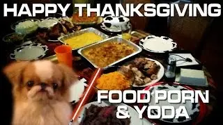 THANKSGIVING DAY VLOG: FOOD PORN & JEDI DOG!!