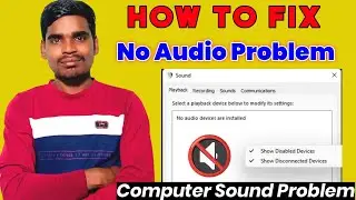 How to fix no audio output device is installed in computer// computer sound problem fix kaise kare