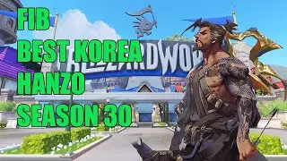 FIB BEST HANZO KOREA GAMEPLAY - PRO OVERWATCH SEASON 30