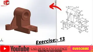 Solidworks practice exercises for beginners || Rib in solidworks || solidworks exercises
