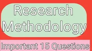 Research Methodology MCQ Part -23 important MCQ for exam..