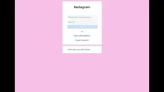 How to create a Instagram login page by using html and css