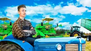 HUGE 4 Combine Harvesting Operation at Grandpa's Farm | FS22
