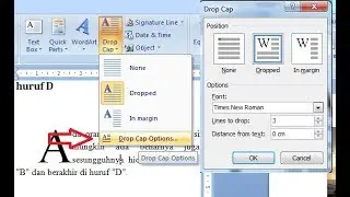 Cara membuat huruf besar di awal paragraf (Drop Cap)