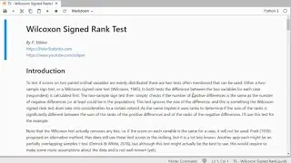 Python - Wilcoxon Signed Rank Test