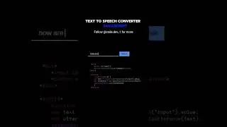 Text to Speech Converter using JavaScript 