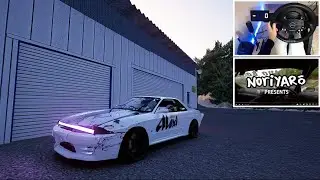 Drifting R32 Skyline Missile @ Ebisu Circuit Like Noriyaro. w/Steering Wheel [Wheel Cam]