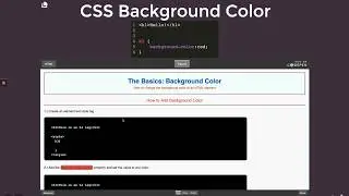 The Basics: # 11 Change Background Color in CSS