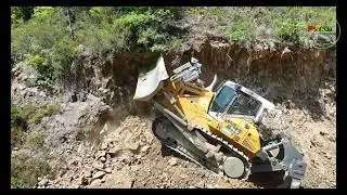 LIEBHERR 746 dozer ile  yol girişi genişletme -8 #keşfet #komatsu #bulldozer #liebherr