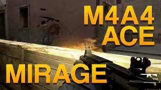 M4A4 ACE ON MIRAGE!!! CS:GO COMPETITIVE HIGHLIGHT (LE)
