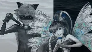 Miraculous Ladybug & Winx Club- Musa x Cat Noir- Him and I