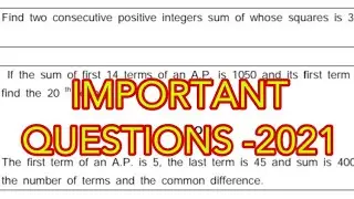 Class 10 maths important questions 2021| class 10 maths important questions 2021 cbse|Maths class 10