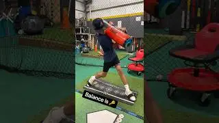 Balance is paramount! #hittingdrills #baseballdrills #hittingforexcellence