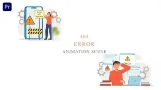 Page Not Found Error Animation Scene Premiere Pro Template Download