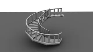 How to model a spiral staircase in maya 2020 for beginner tutorial