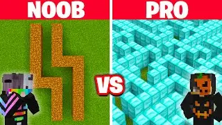 NOOB vs PRO: DEVASA LABİRENT YAPI KAPIŞMASI! - Minecraft