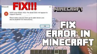 How To Fix Minecraft GLFW Error 65542 (2024) | FIX GLFW Error 65542 Minecraft