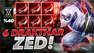 6 DRAKTHARR ZED !! %40 BEKLEME SÜRESİ !! DAKİKADAN FAZLA KİLL !! EFSANE HASAR !! | Ogün Demirci