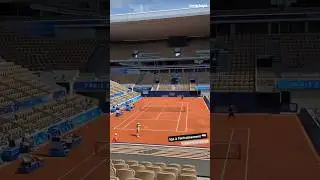 First hitting🎾 at the Philippe Chartier court, Paris2024🇫🇷21.07.2024 #igaswiatek #paris2024