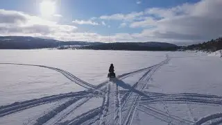 Мурманск, февраль, снегоходы и DJI Mavic Air 2.