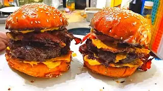 Robię 2 Cheeseburgera w Domu ! Dodatkowo z Boczkiem i Karmelizowaną Cebulą STREET FOOD