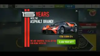 Asphalt 8 15 aniversary claiming KTM X-BOW GT4