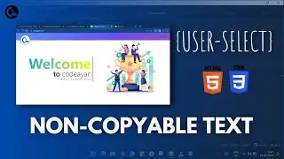 Non Copyable Text • HTML CSS • WebDev • codeayan